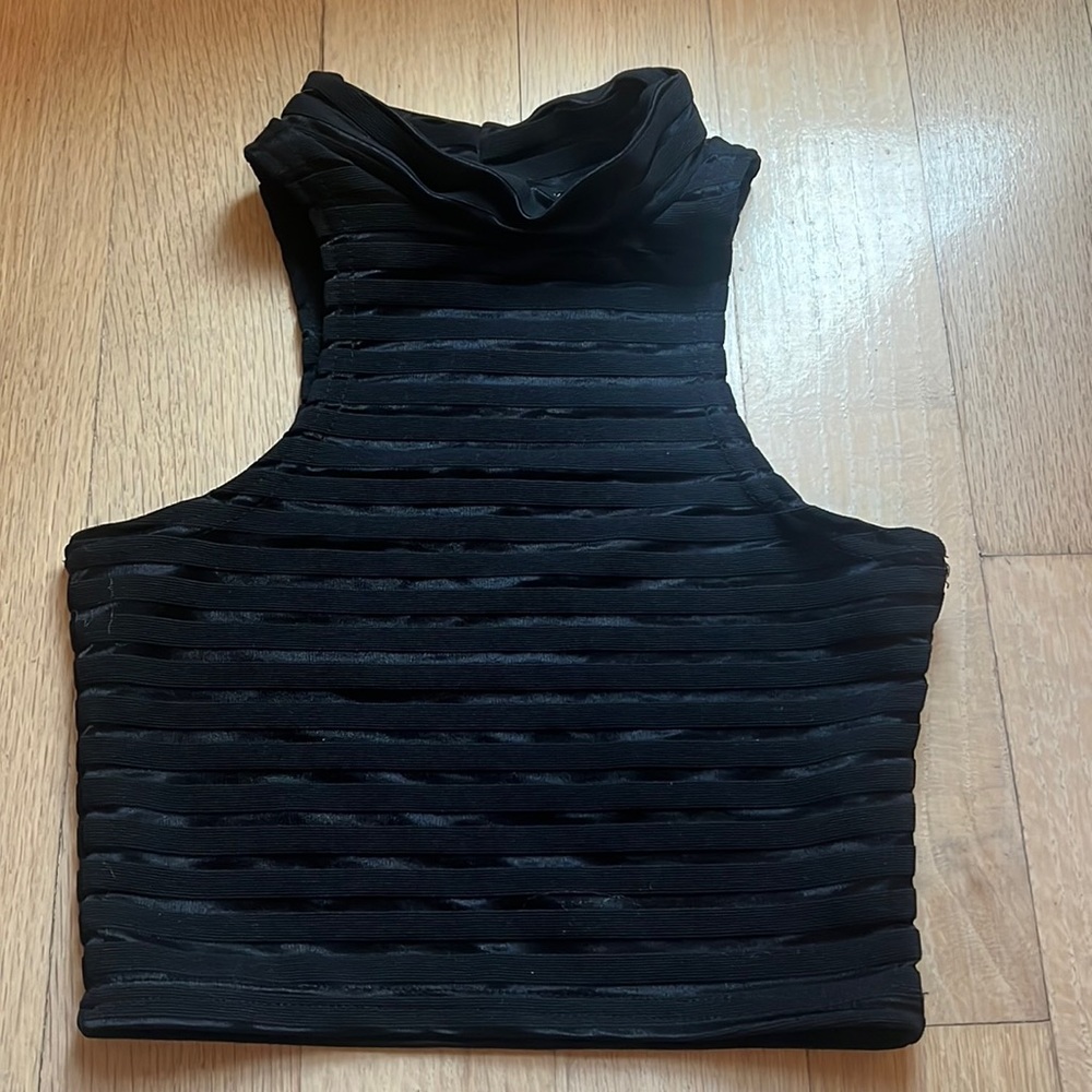 Black PrettyLittleThing High Neck Top